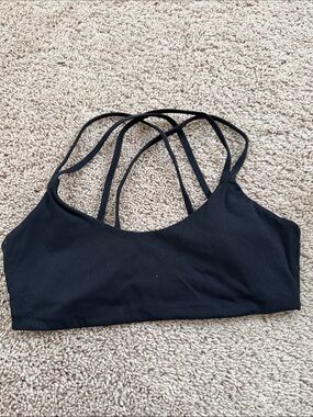 Aritzia Black Strappy Sports Bralette